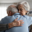 old woman hugging old man